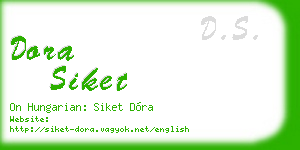 dora siket business card